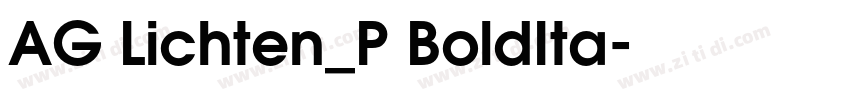 AG Lichten_P BoldIta字体转换